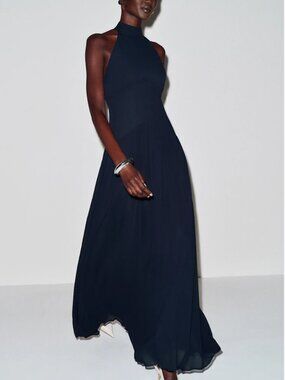 NWT Reformation Fabienne Maxi Dress US2 Navy Blue Event Party Wedding